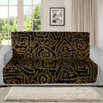 Black And Gold African Afro Print Futon Protector