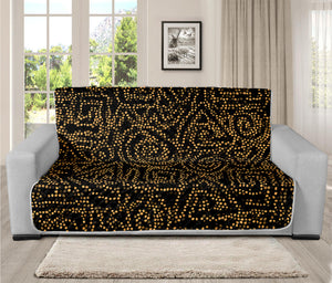 Black And Gold African Afro Print Futon Protector