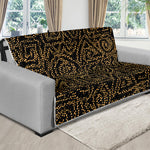 Black And Gold African Afro Print Futon Protector