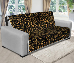 Black And Gold African Afro Print Futon Protector