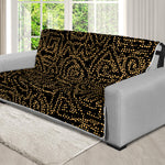 Black And Gold African Afro Print Futon Protector