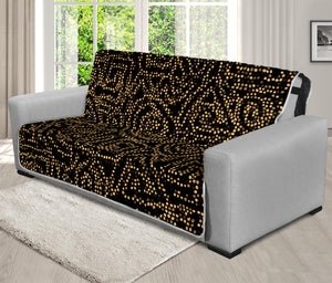 Black And Gold African Afro Print Futon Protector