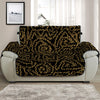 Black And Gold African Afro Print Half Sofa Protector