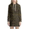 Black And Gold African Afro Print Hoodie Dress