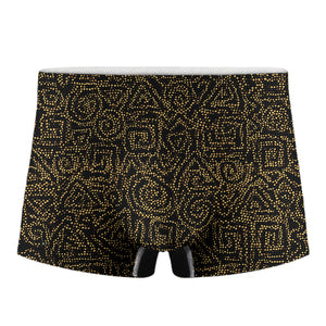 Black And Gold African Afro Print Men's Boxer Briefs