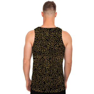 Black And Gold African Afro Print Men's Tank Top