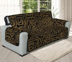 Black And Gold African Afro Print Oversized Sofa Protector