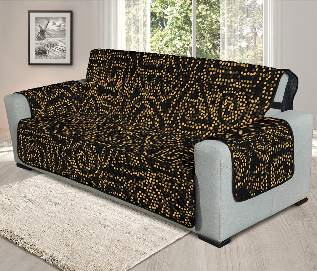 Black And Gold African Afro Print Oversized Sofa Protector