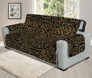 Black And Gold African Afro Print Oversized Sofa Protector