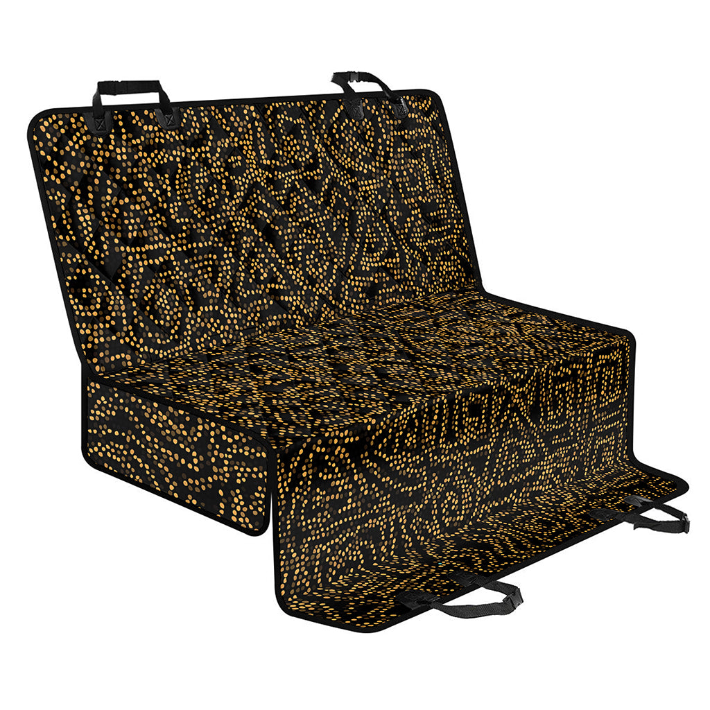 Black And Gold African Afro Print Pet Car Back Seat Cover