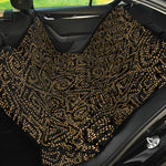 Black And Gold African Afro Print Pet Car Back Seat Cover