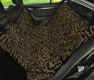 Black And Gold African Afro Print Pet Car Back Seat Cover