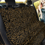 Black And Gold African Afro Print Pet Car Back Seat Cover