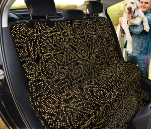 Black And Gold African Afro Print Pet Car Back Seat Cover