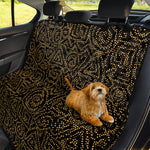 Black And Gold African Afro Print Pet Car Back Seat Cover