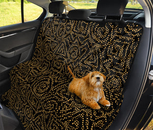 Black And Gold African Afro Print Pet Car Back Seat Cover