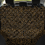 Black And Gold African Afro Print Pet Car Back Seat Cover