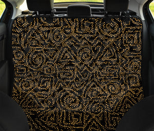 Black And Gold African Afro Print Pet Car Back Seat Cover