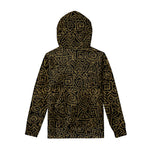 Black And Gold African Afro Print Pullover Hoodie