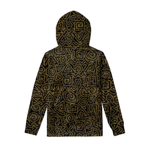 Black And Gold African Afro Print Pullover Hoodie