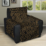 Black And Gold African Afro Print Recliner Protector