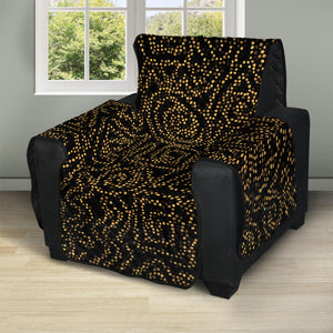 Black And Gold African Afro Print Recliner Protector