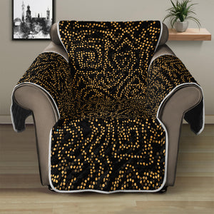 Black And Gold African Afro Print Recliner Protector