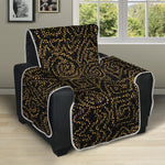 Black And Gold African Afro Print Recliner Protector