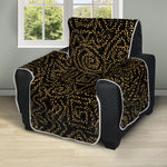 Black And Gold African Afro Print Recliner Protector