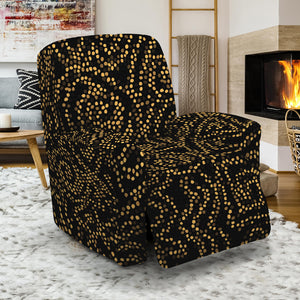 Black And Gold African Afro Print Recliner Slipcover