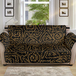 Black And Gold African Afro Print Sofa Protector