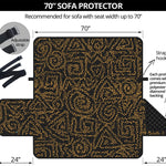 Black And Gold African Afro Print Sofa Protector