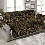 Black And Gold African Afro Print Sofa Protector