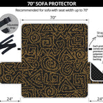 Black And Gold African Afro Print Sofa Protector