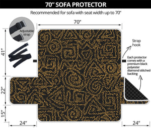 Black And Gold African Afro Print Sofa Protector