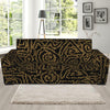 Black And Gold African Afro Print Sofa Slipcover