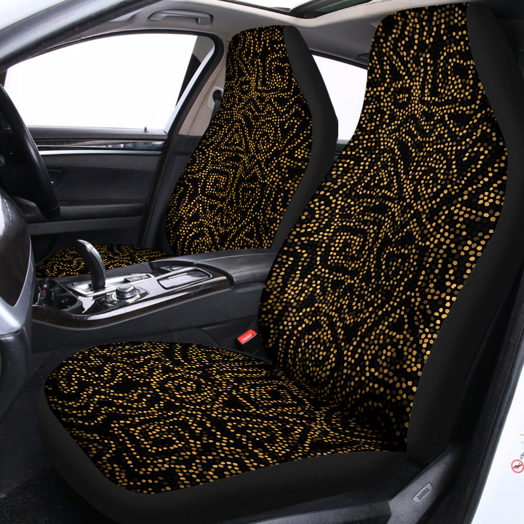 Black And Gold African Afro Print Universal Fit Car Seat Covers