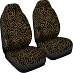 Black And Gold African Afro Print Universal Fit Car Seat Covers