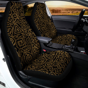 Black And Gold African Afro Print Universal Fit Car Seat Covers