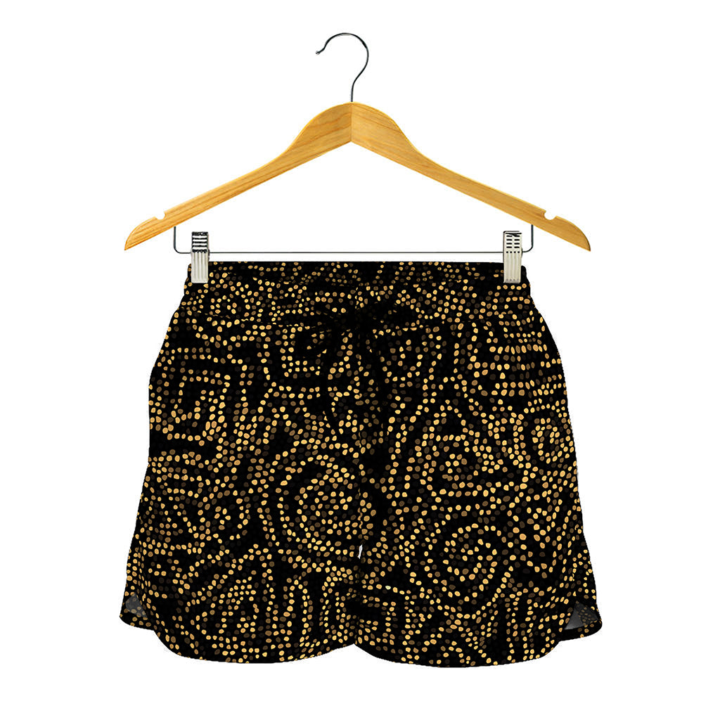 Black And Gold African Afro Print Women's Shorts