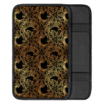 Black And Gold Celestial Pattern Print Car Center Console Cover