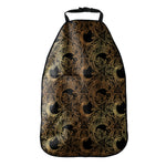Black And Gold Celestial Pattern Print Car Seat Organizers