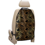Black And Gold Celestial Pattern Print Car Seat Organizers