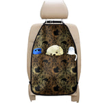 Black And Gold Celestial Pattern Print Car Seat Organizers