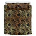 Black And Gold Celestial Pattern Print Duvet Cover Bedding Set
