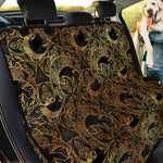 Black And Gold Celestial Pattern Print Pet Car Back Seat Cover