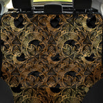 Black And Gold Celestial Pattern Print Pet Car Back Seat Cover