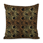 Black And Gold Celestial Pattern Print Pillow Cover