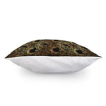 Black And Gold Celestial Pattern Print Pillow Cover