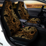 Black And Gold Celestial Pattern Print Universal Fit Car Seat Covers